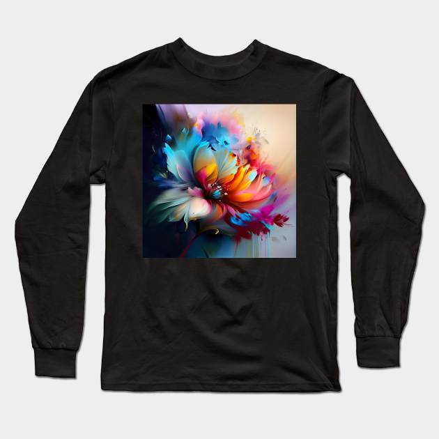 Floral Artwork Designs Long Sleeve T-Shirt by Flowers Art by PhotoCreationXP